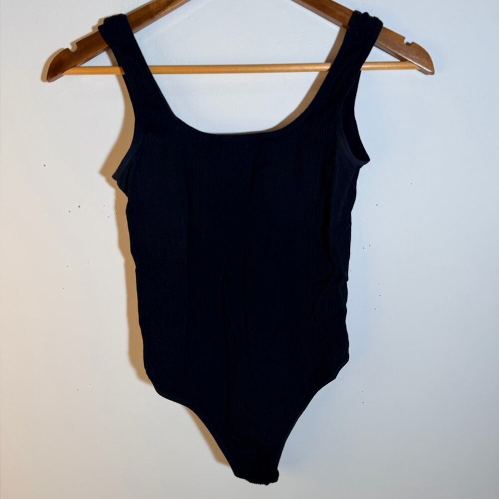 Colsie Black Ribbed Bodysuit - Picture 2 of 6